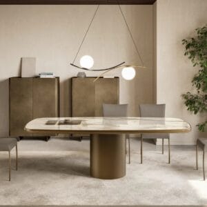 Cilindro With King Ceramic Top Dining Table By Eforma 1