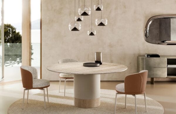 Cilindro With Marble Top Dining Table By Eforma