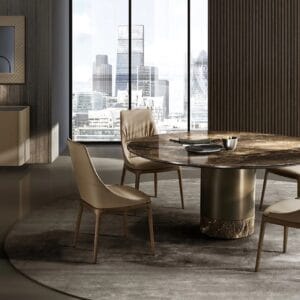 Cilindro With Marble Top Dining Table By Eforma 3