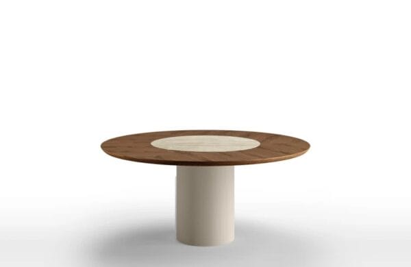 Cilindro With Wood And Ceramic Top Dining Table By Eforma