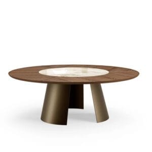 Dorian with Wood and Ceramic Top Dining Table by Eforma