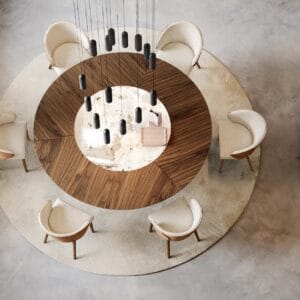 Dorian With Wood And Ceramic Top Dining Table By Eforma 3