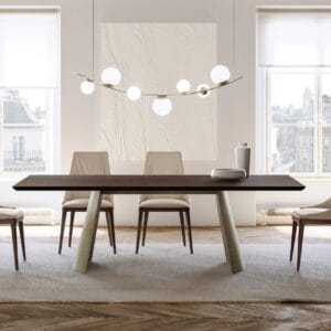 Dorian With Wooden Top Dining Table By Eforma 3