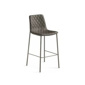 Lenny With Metal Legs Bar Stool By Eforma