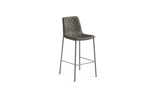 Lenny With Metal Legs Bar Stool By Eforma