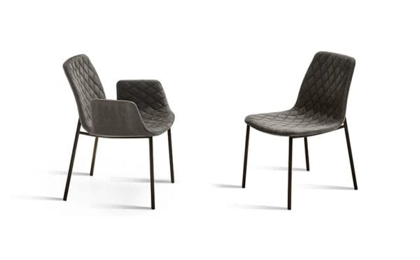 Lenny With Metal Legs Dining Chair By Eforma