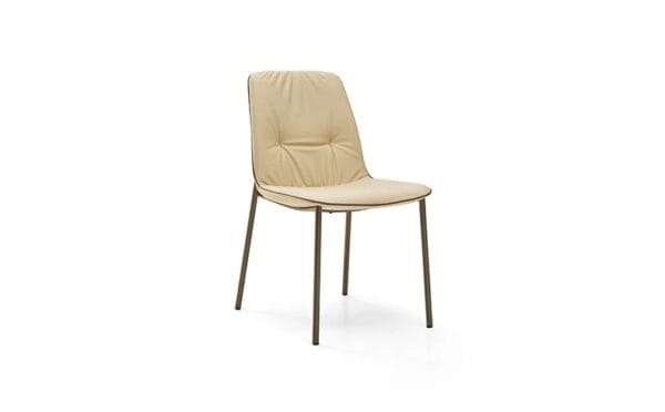 Lisa With Metal Legs Dining Chair By Eforma