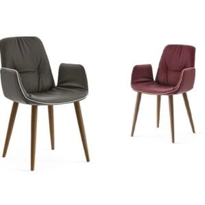 Lisa With Wooden Legs Dining Chair By Eforma 2