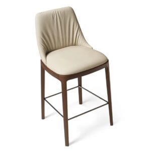 Max Deluxe With Wooden Base Bar Stool By Eforma