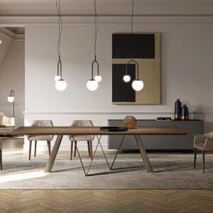 Noa With Wooden Top Dining Table By Eforma 3