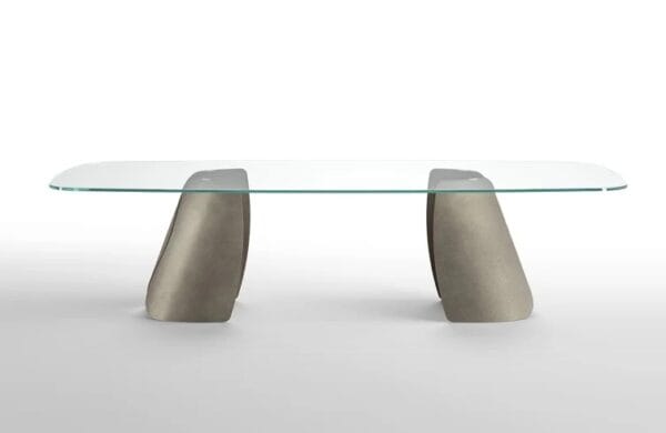 Perla With Glass Top Dining Table By Eforma
