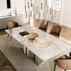 Plai With Ceramic Top Dining Table By Eforma 4