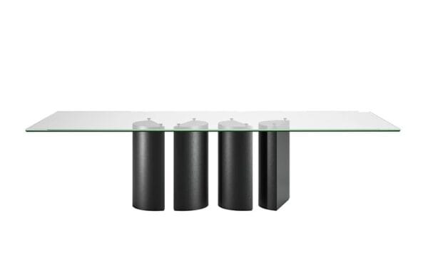 Plai With Glass Top Dining Table By Eforma