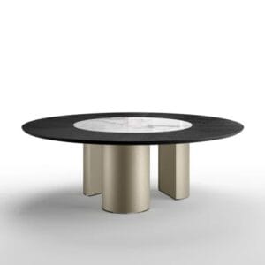 Plai With Wood And Ceramic Top Dining Table By Eforma 2