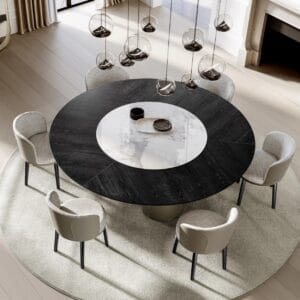 Plai With Wood And Ceramic Top Dining Table By Eforma 4