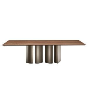 Plai With Wooden Top Dining Table By Eforma