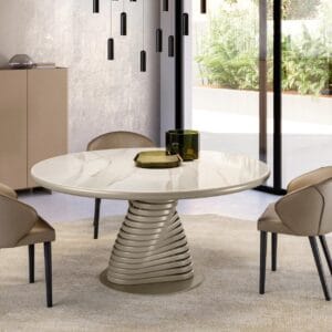 Rotolo With Ceramic Top Dining Table By Eforma 2