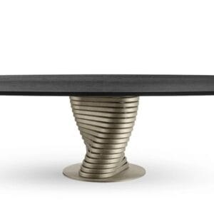 Rotolo With Wooden Top Dining Table By Eforma 2