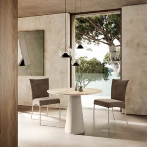 Ted Bistro With Marble Top Coffee Table By Eforma 3