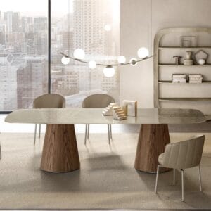 Teo With Glass Top Dining Table By Eforma 2