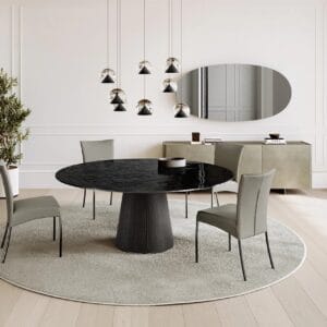 Teo With Glass Top Dining Table By Eforma 4