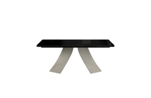 Twist Extendable With Glass Top Dining Table By Eforma