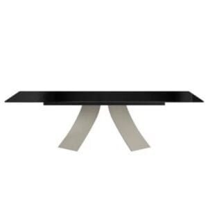 Twist Extendable With Glass Top Dining Table By Eforma 2