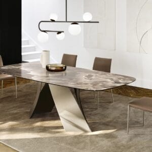 Twist With Ceramic Top Dining Table By Eforma 4
