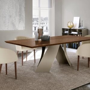 Twist With Wooden Top Dining Table By Eforma 3
