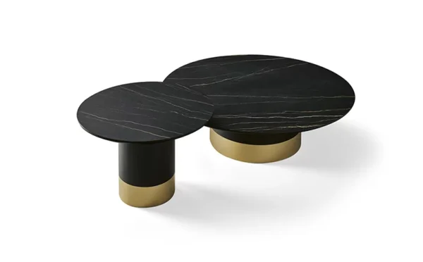 Cilindro Low With Ceramic Top Coffee Table By Eforma