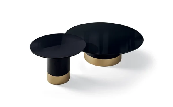 Cilindro Low With Glass Top Coffee Table By Eforma