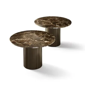 Cilindro Low With Marble Top Coffee Table By Eforma