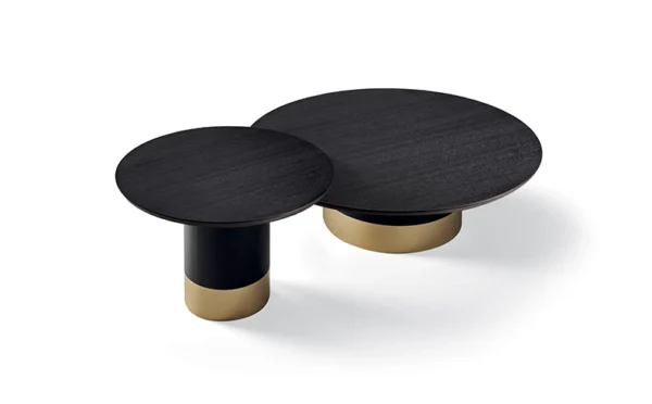 Cilindro Low With Wood Top Coffee Table By Eforma