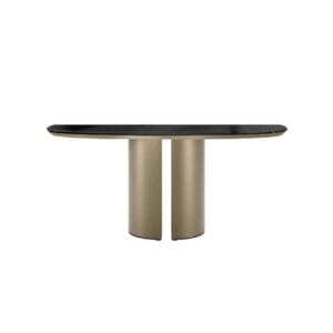 Dora With Glass Top Console Table By Eforma