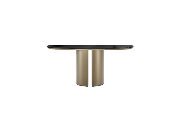 Dora With Glass Top Console Table By Eforma