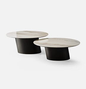 Dorado Low With Ceramic Top Coffee Table By Eforma