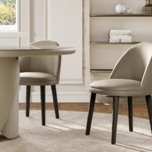 Minni With Wooden Legs Dining Chair By Eforma 2