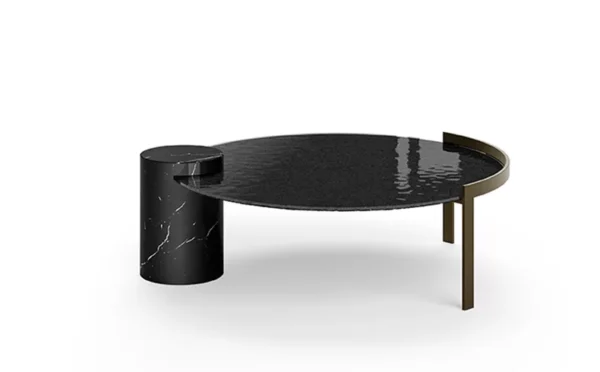 Peo Low With Glass Top Coffee Table By Eforma