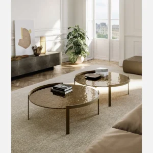 Perry With Glass Top Coffee Table By Eforma 3