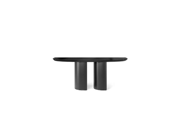 Plai With Glass Top Console Table By Eforma