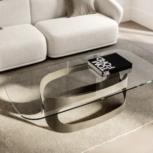 Polifemo Low With Glass Top Coffee Table By Eforma 2