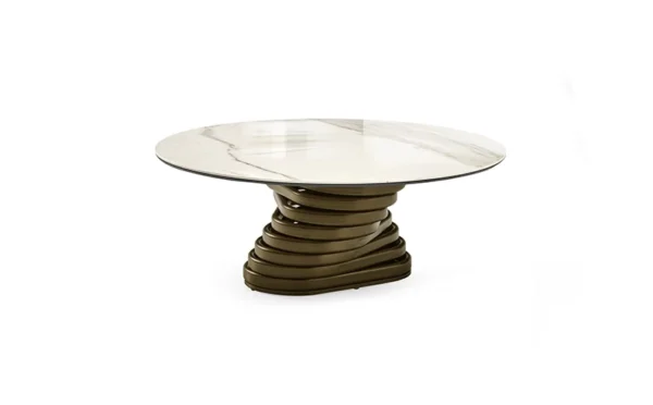 Rotolo Low With Ceramic Top Coffee Table By Eforma