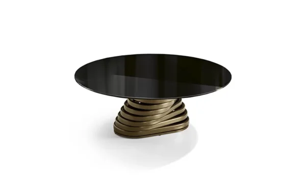 Rotolo Low With Glass Top Coffee Table By Eforma