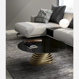 Rotolo Low With Glass Top Coffee Table By Eforma 2