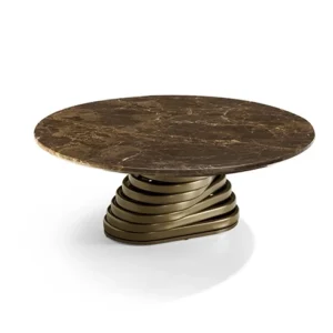 Rotolo Low With Marble Top Coffee Table By Eforma