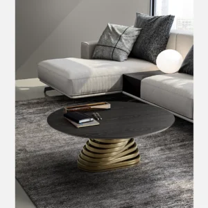 Rotolo Low With Wood Top Coffee Table By Eforma 2