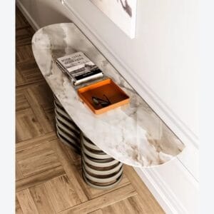 Rotolo With Ceramic Top Console Table By Eforma 3
