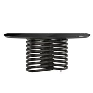 Rotolo With Glass Top Console Table By Eforma