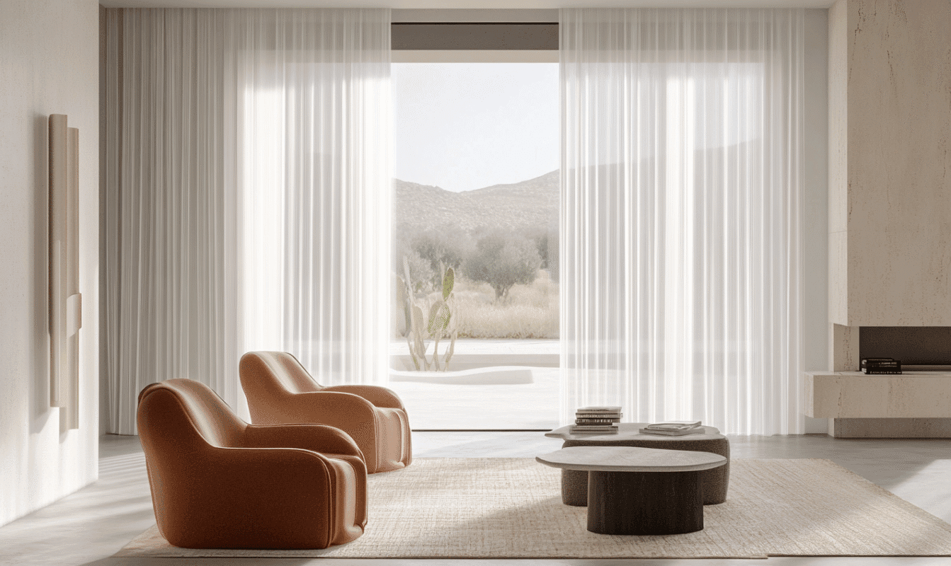 artistic living room curtain design