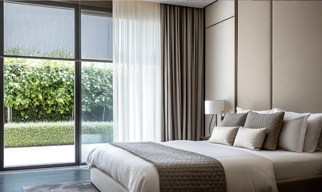 Bedroom window curtain design​ in Dubai